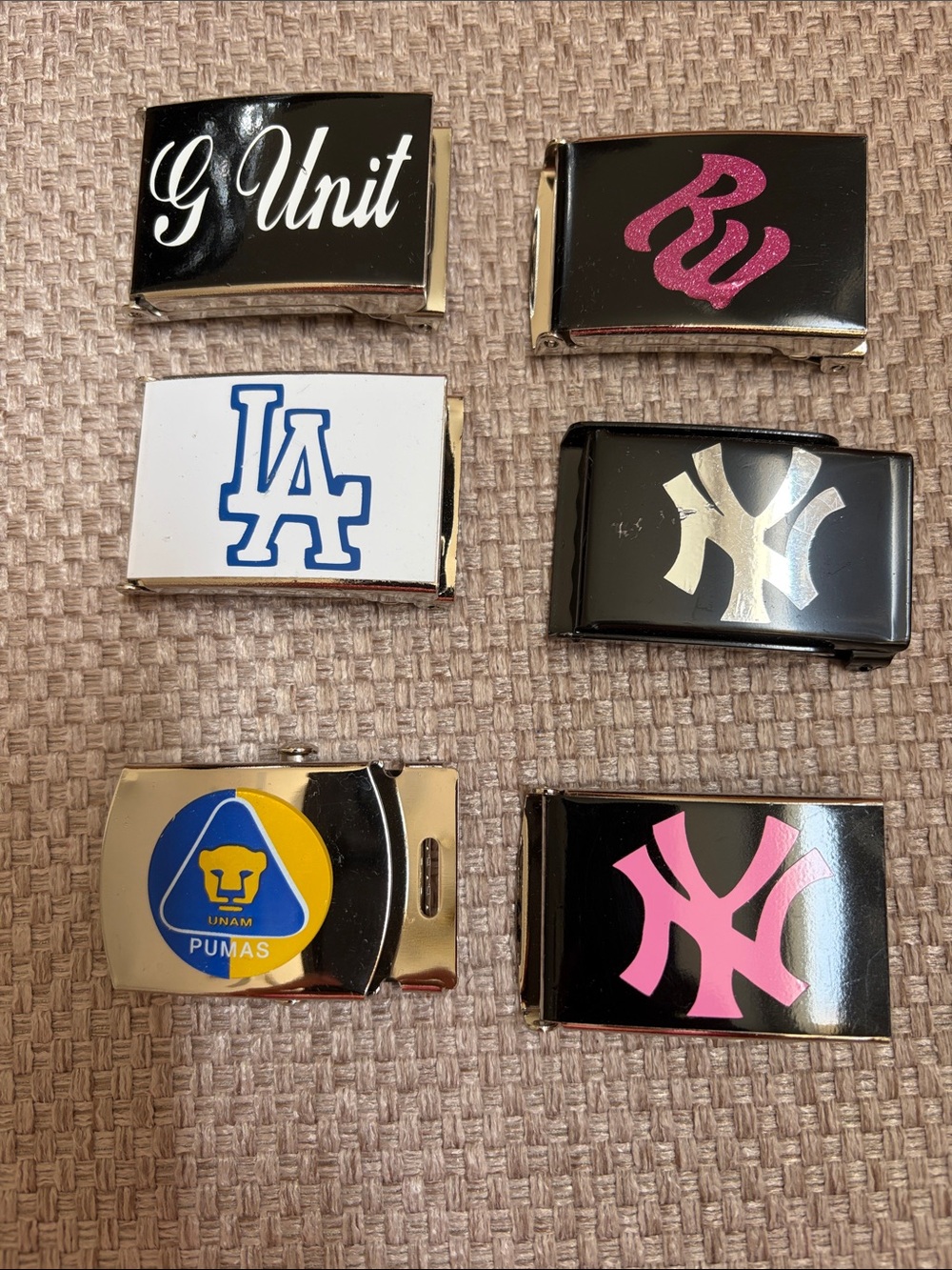 Set of 6 Men's Belt Buckles